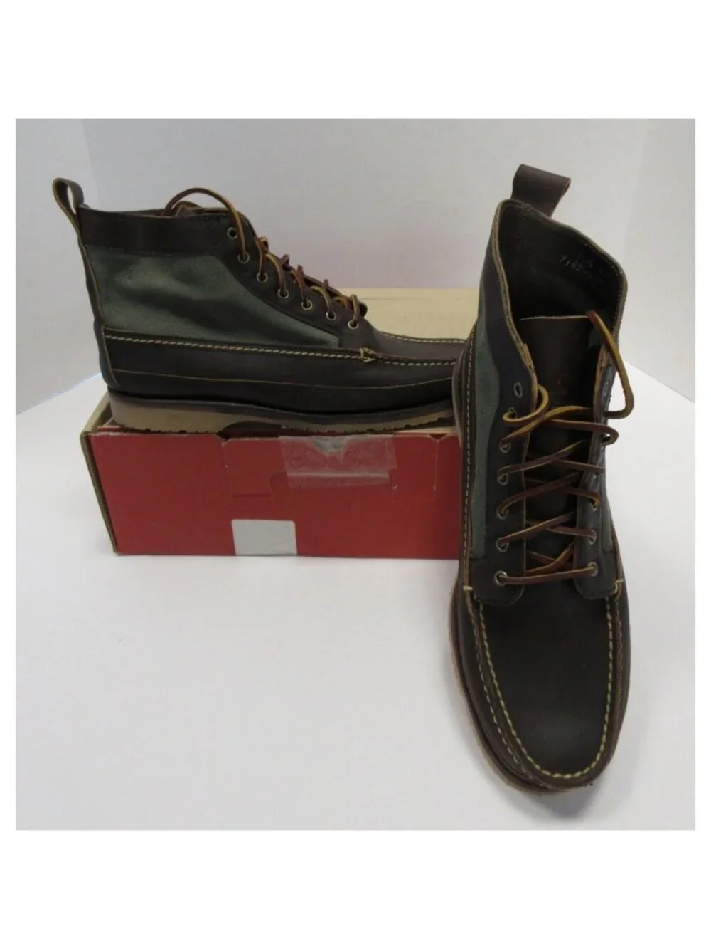 Red Wing Shoes Boots 10.5 E Wabasha 9187 Leather Canvas Vibram NEW
